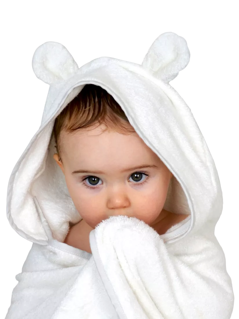 Shnuggle Wearable Baby Towel White (British brand)