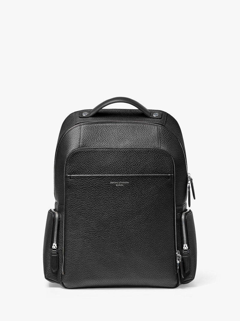 Rucksack Aspinal of London Reporter Zip aus genarbtem Leder, UK-Version