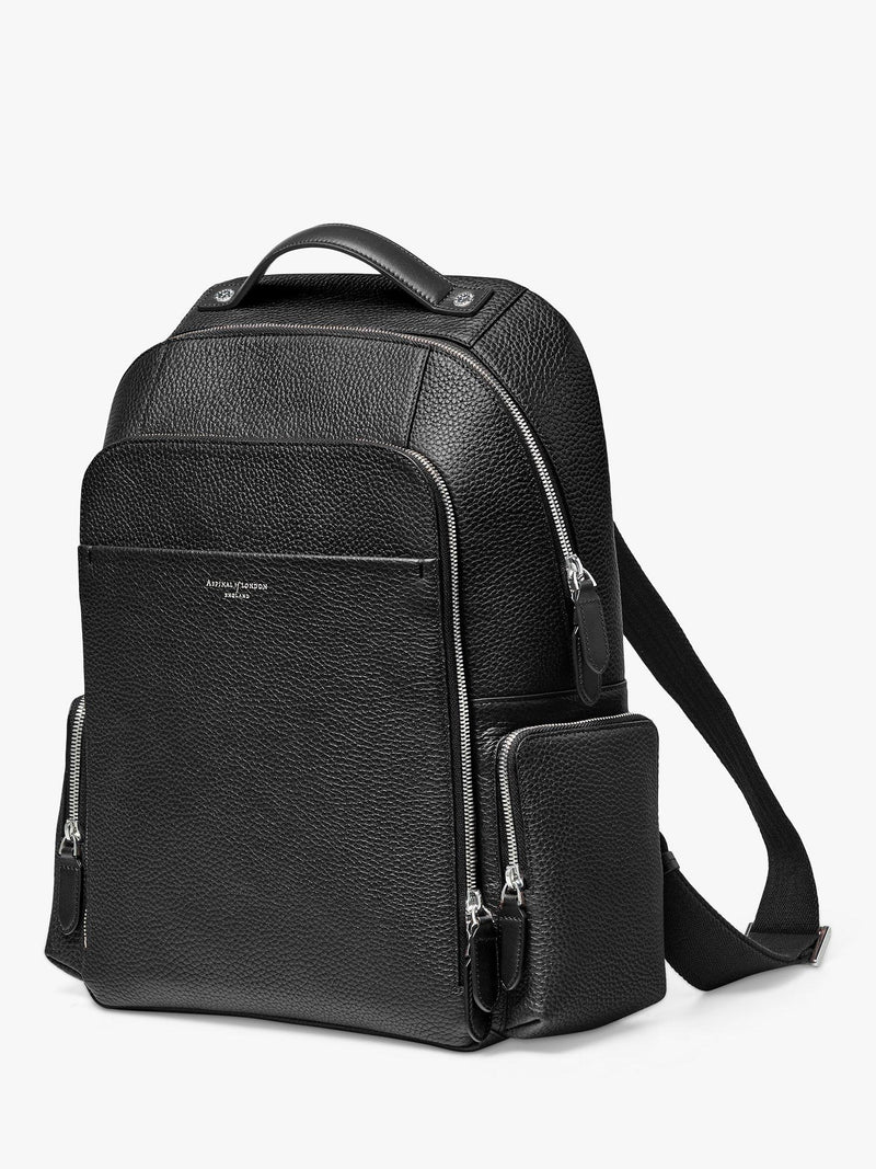 Rucksack Aspinal of London Reporter Zip aus genarbtem Leder, UK-Version
