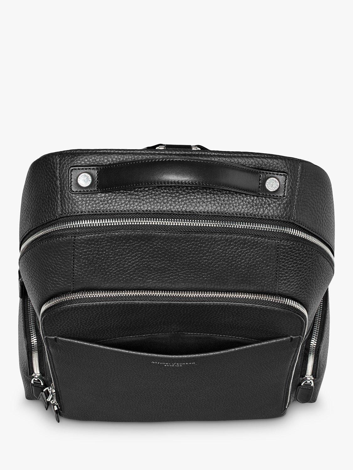 Rucksack Aspinal of London Reporter Zip aus genarbtem Leder, UK-Version