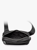 Aspinal of London compact pebble leather cross body bag, black (British brand)