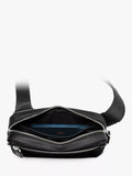 Aspinal of London compact pebble leather cross body bag, black (British brand)