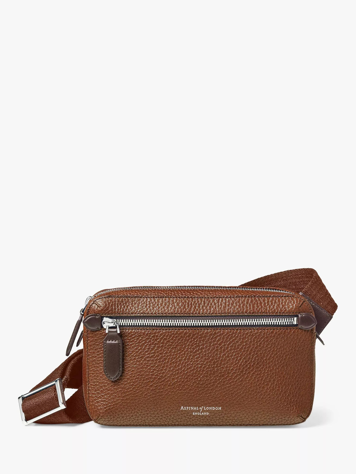 Aspinal of London compact pebble leather reporter bag, UK version