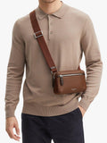 Aspinal of London compact pebble leather reporter bag, UK version