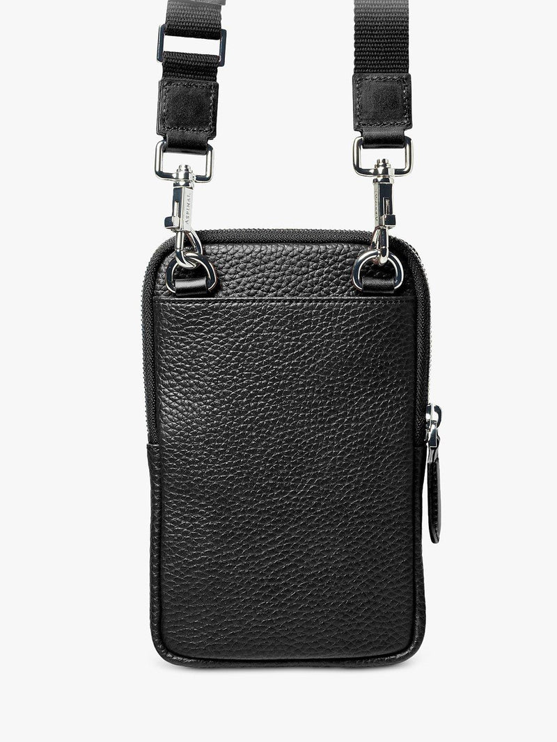 Aspinal of London Kiesel-Leder Umhängetasche für das Handy, UK-Version
