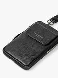 Aspinal of London Kiesel-Leder Umhängetasche für das Handy, UK-Version