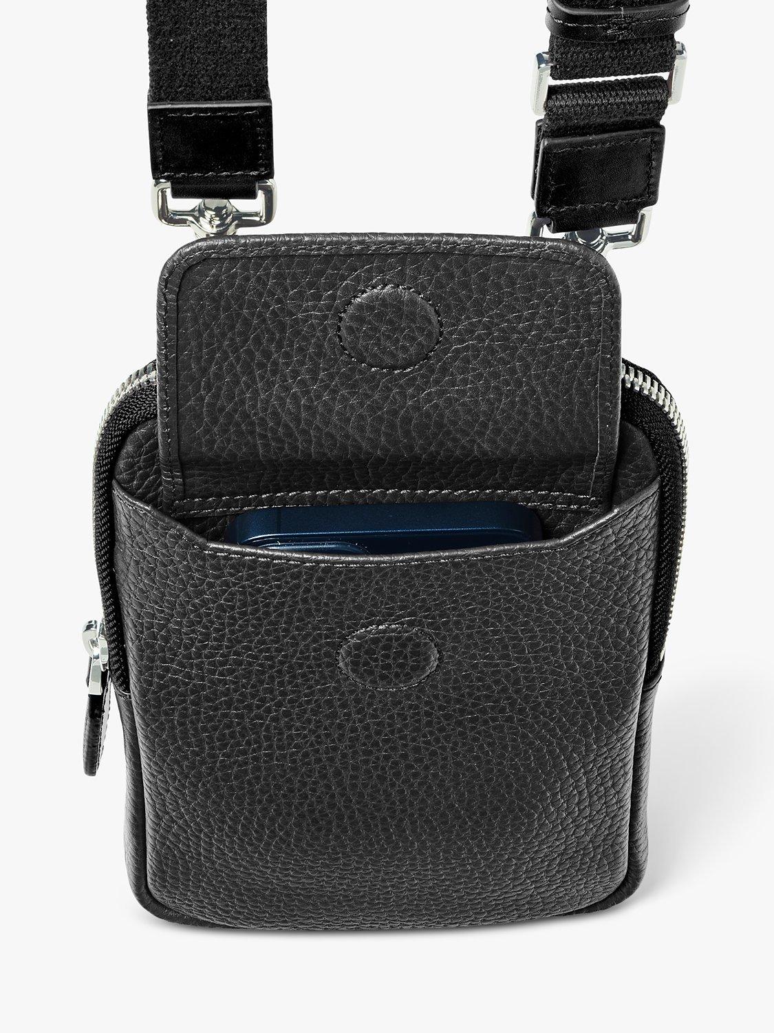 Aspinal of London Kiesel-Leder Umhängetasche für das Handy, UK-Version