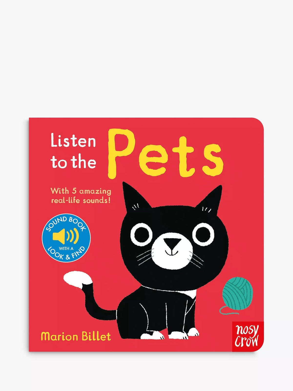Nosy Crow Listen to the Pets board book with sound buttons, UK version