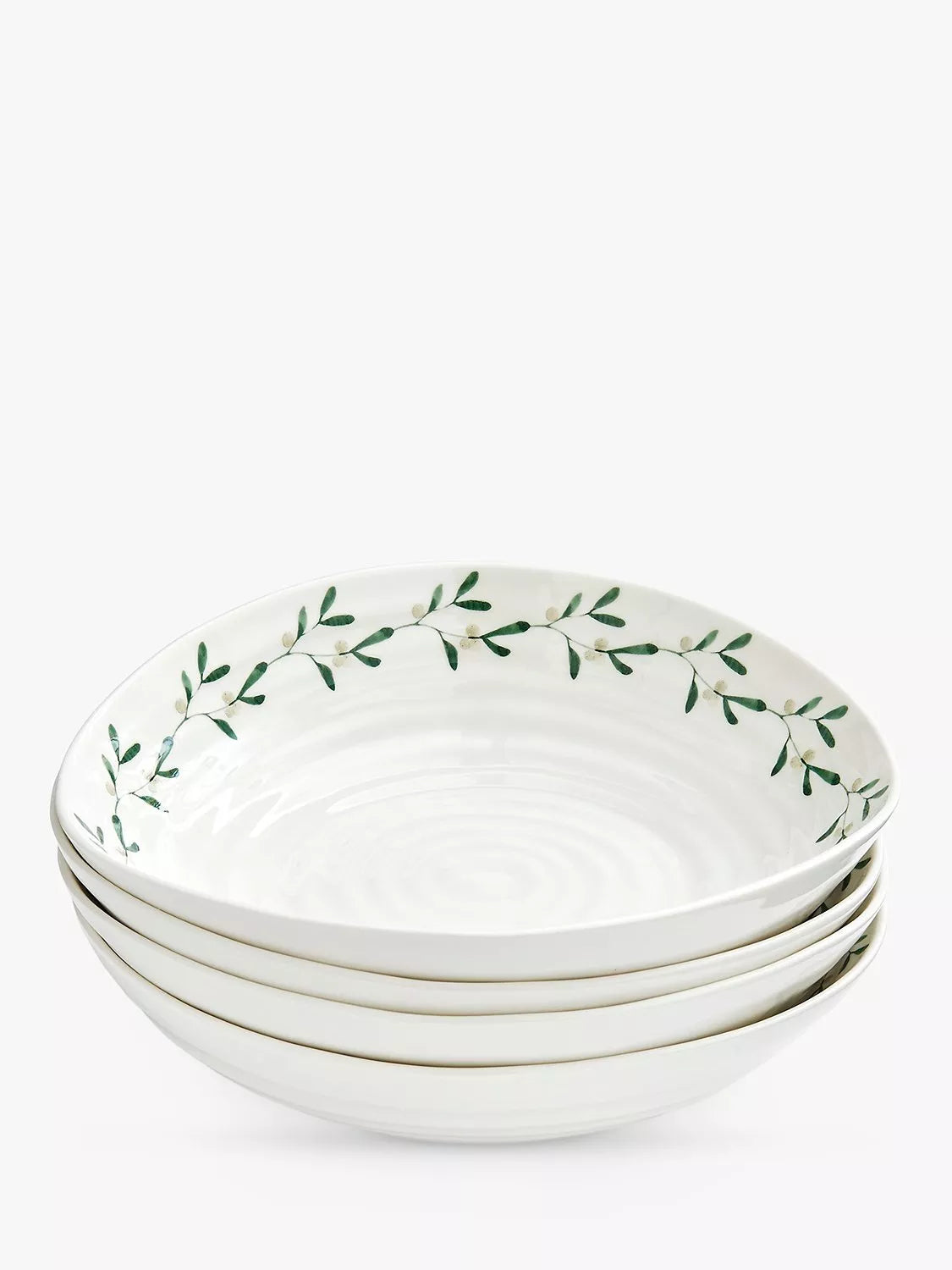 Sophie Conran for Portmeirion Mistletoe pasta bowls set of 4, imported from the UK