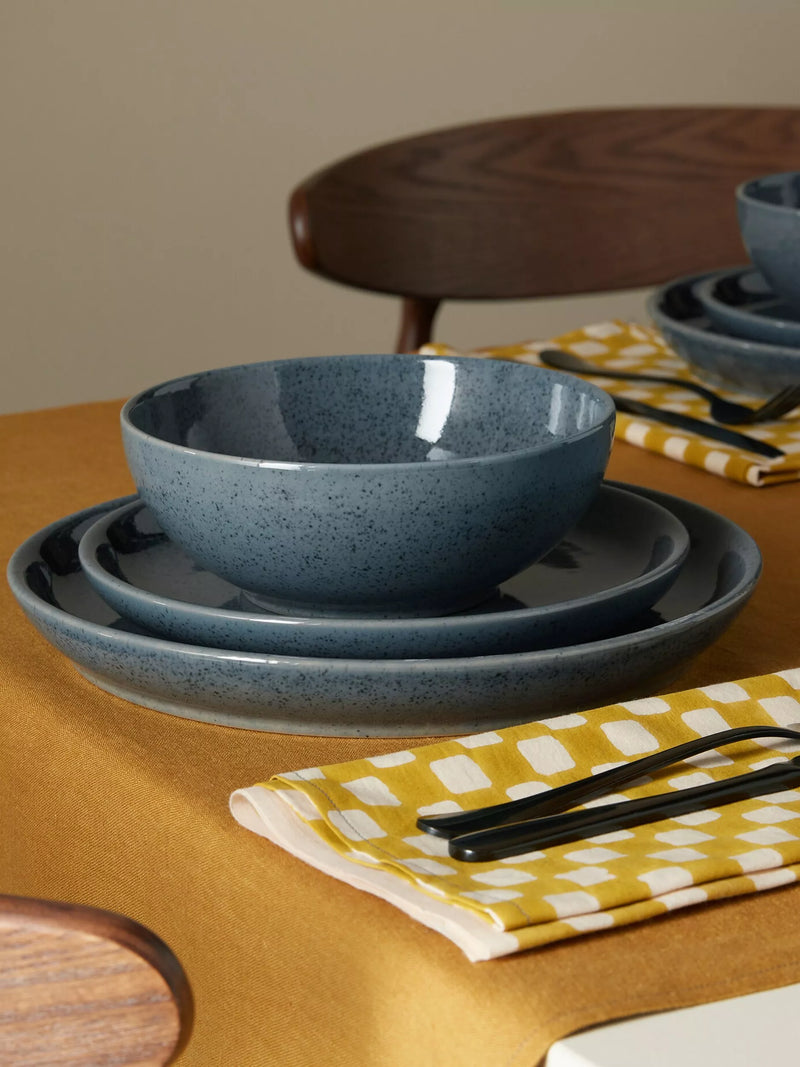 Denby dark grey speckle dinnerware set 12-piece (British brand)