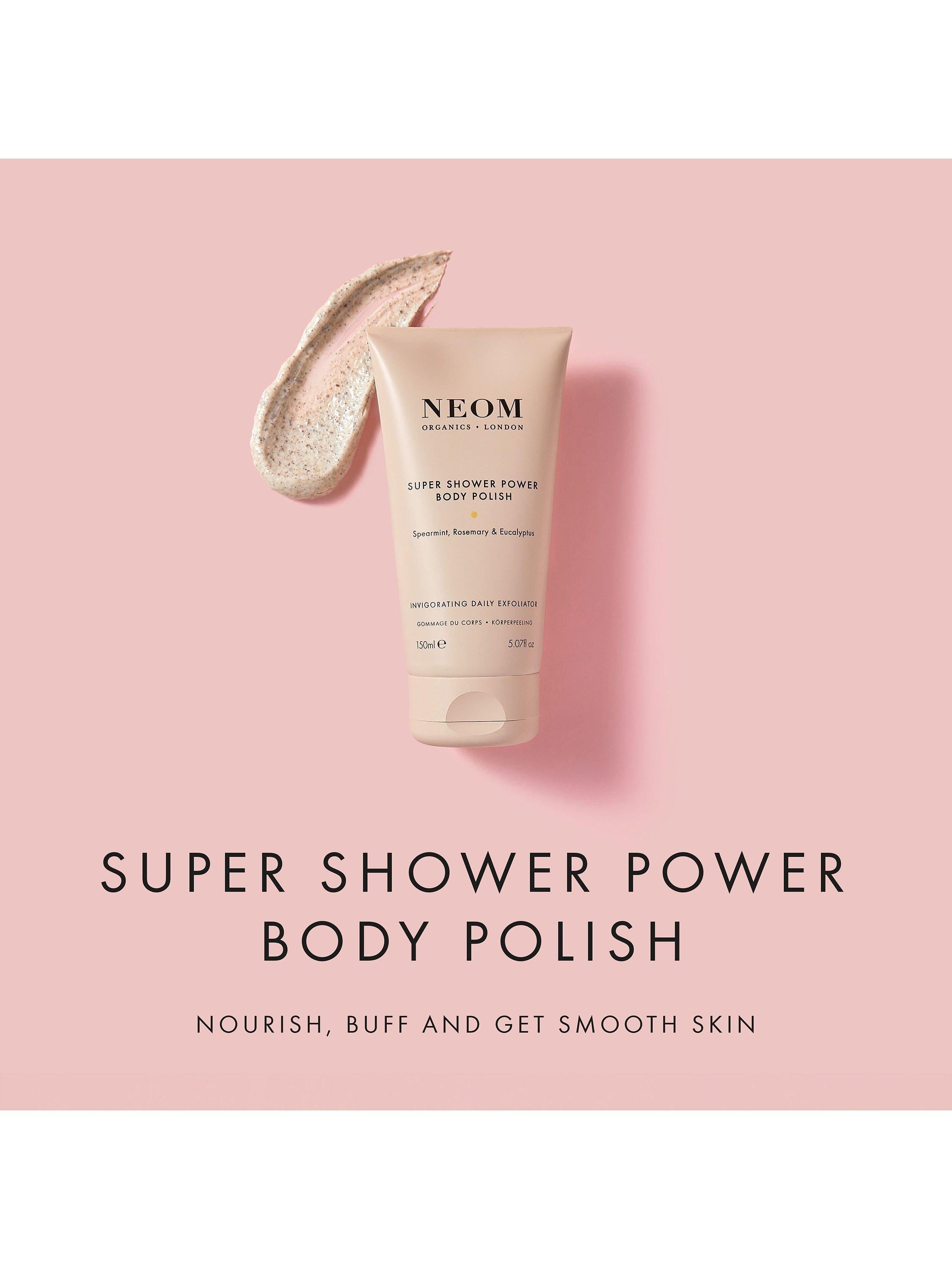NEOM Wellbeing London Super Shower Power body polish 150ml - British product