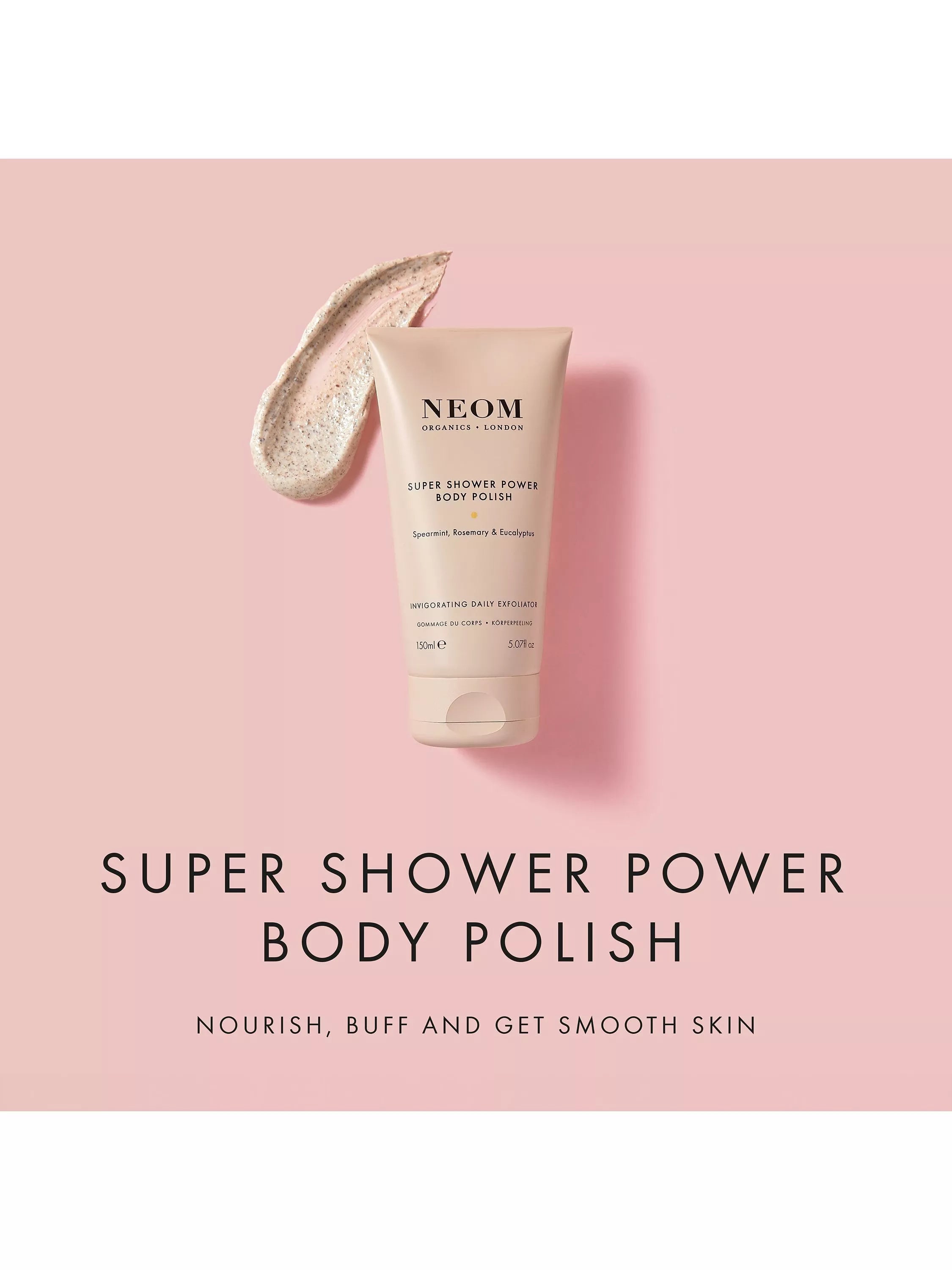 NEOM Wellbeing London Super Shower Power body polish 150ml - British product