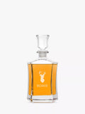 Treat Republic personalised hexagonal stag glass decanter 750ml clear (British brand)