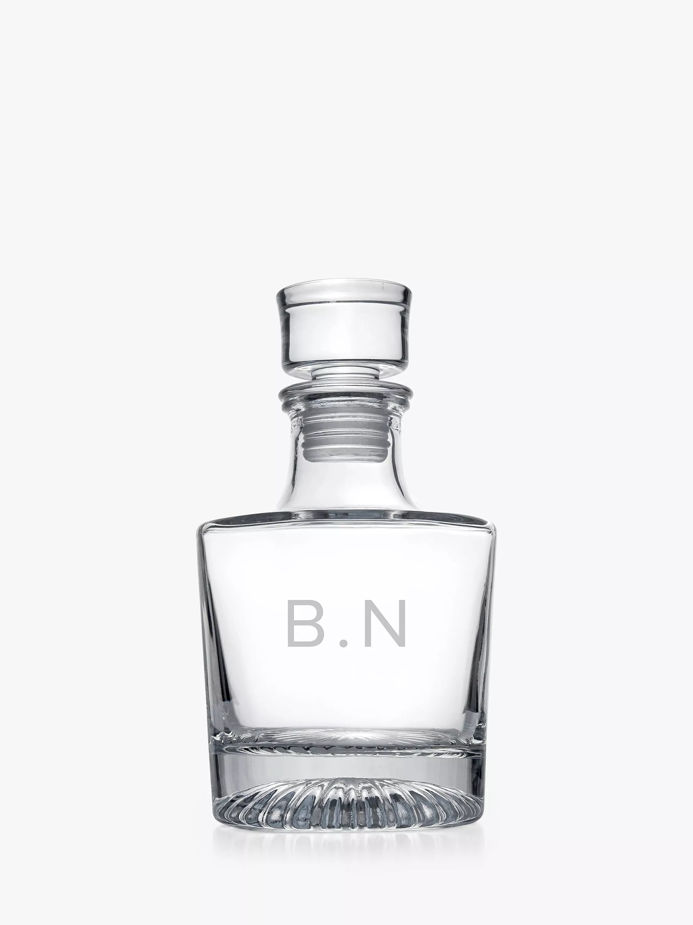 Treat Republic personalised glass decanter with engraved initials 750ml - British product