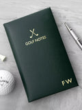 Treat Republic green leather golf notebook 14x8.5x2cm (British brand)