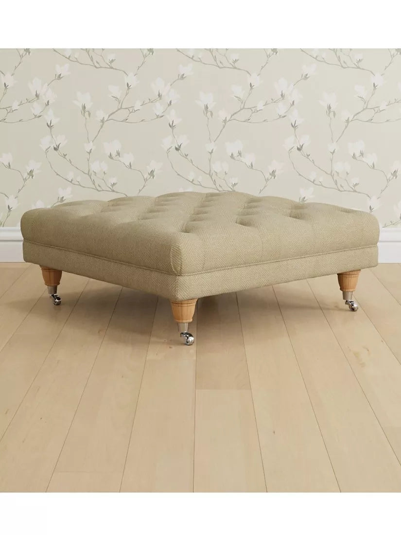 Laura Ashley footstool oak legs Edwin Natural, imported from the UK