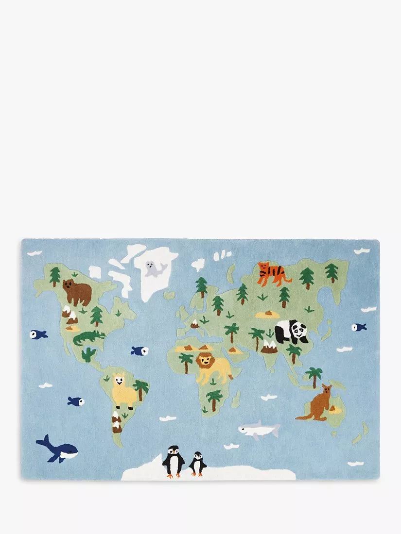 Great Little Trading Co around the world rug 180x120cm, UK version
