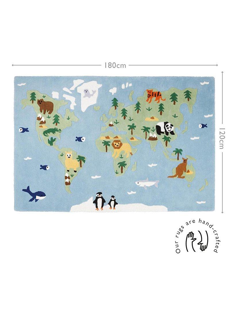 Great Little Trading Co around the world rug 180x120cm, UK version