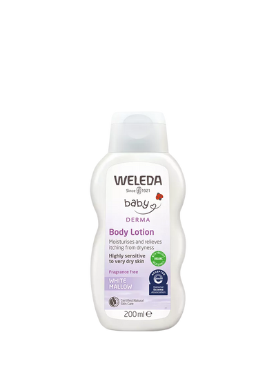 Lotion corporelle pour bébé sans parfum à l'extrait de guimauve blanche bio, 200 ml