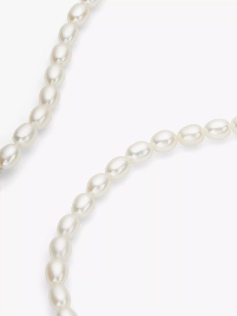 Lido freshwater pearl necklace in sterling silver - British product