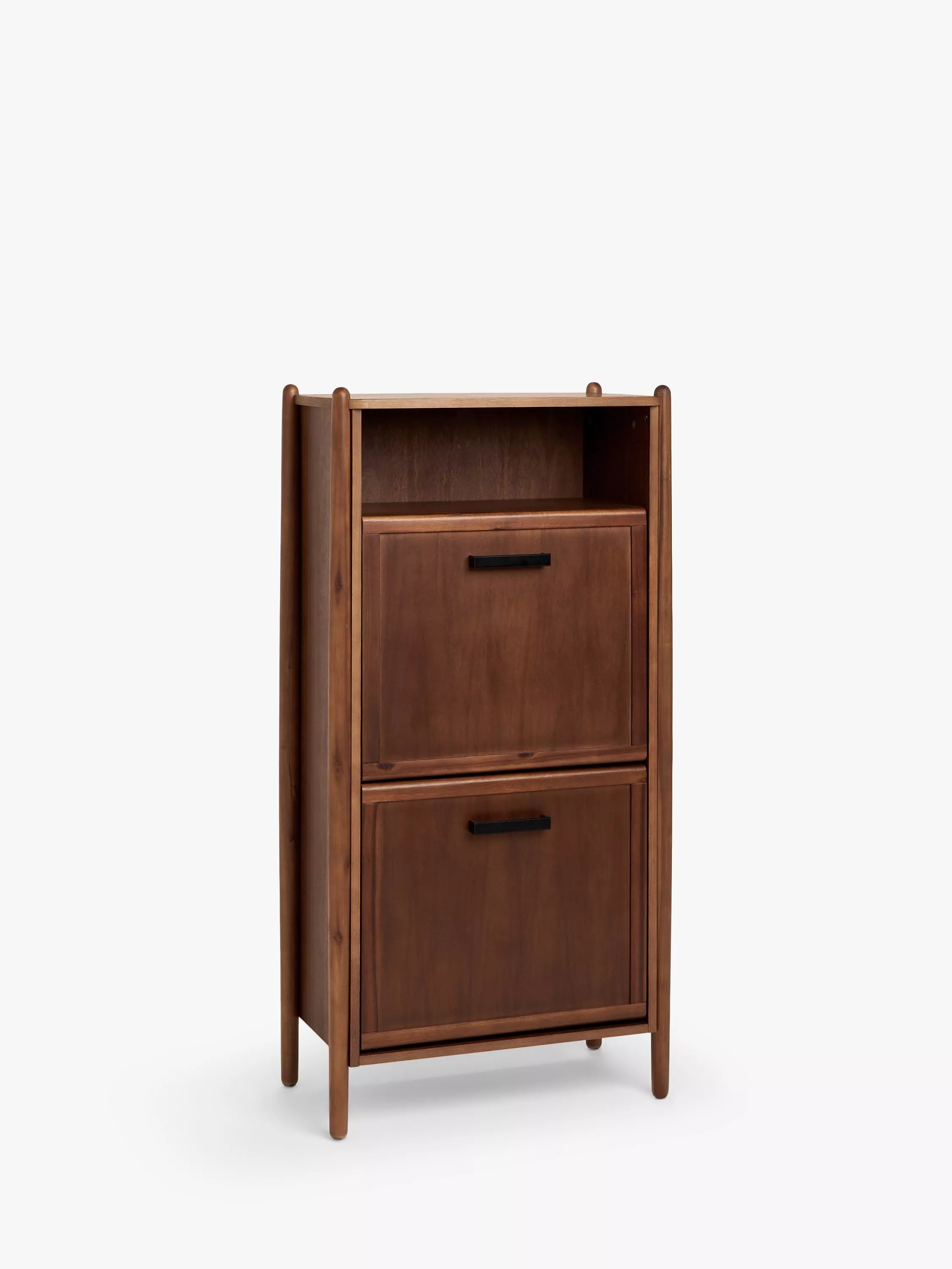 John Lewis Mid Century Shoe Cabinet, 2 Tier, Natural Honey, UK version