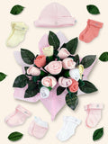 Babyblooms babyklær bukett med hatt votter sokker (britisk merke)