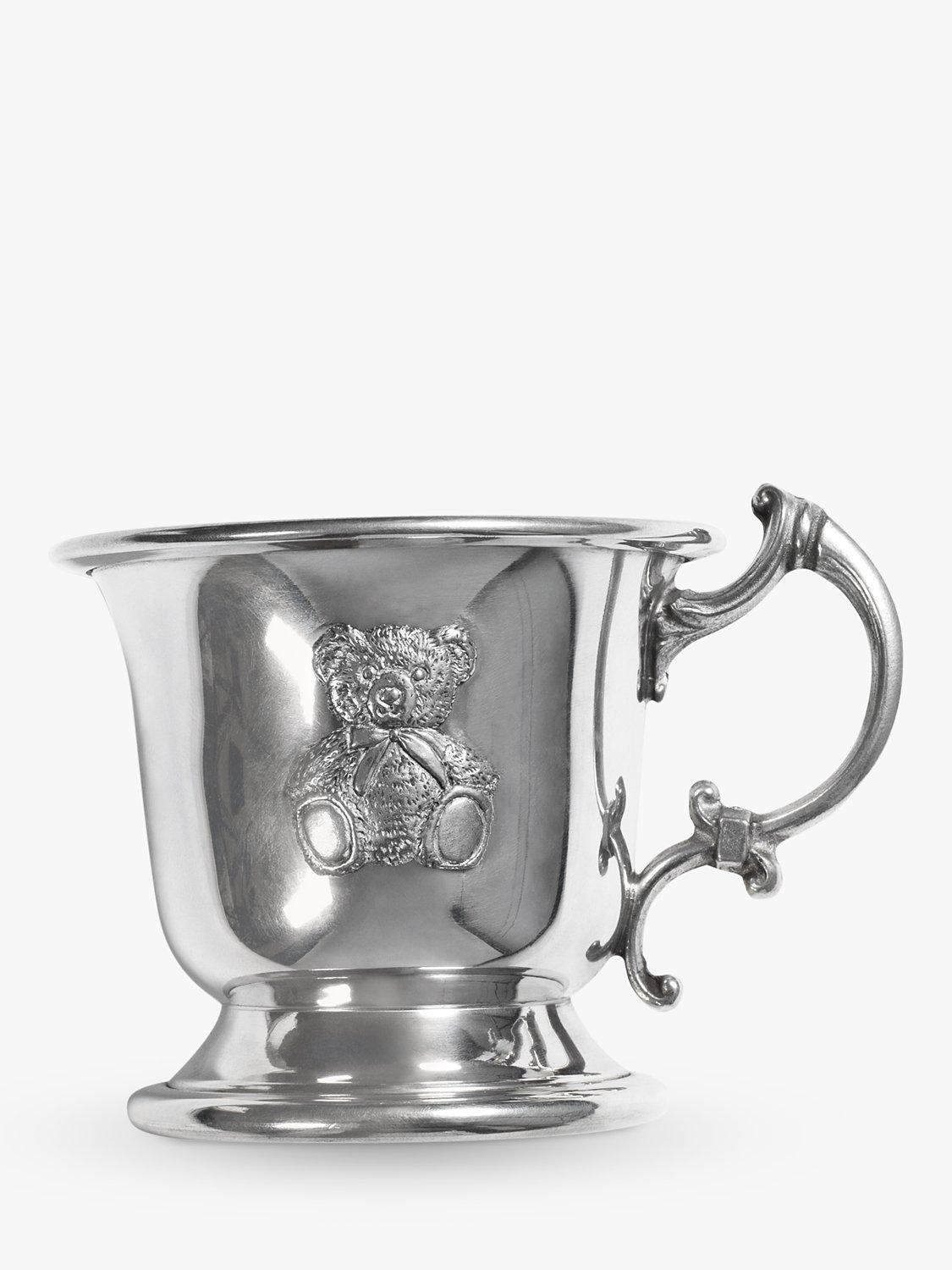 Babyblooms silver christening pewter cup - British product