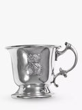 Babyblooms silver christening pewter cup - British product