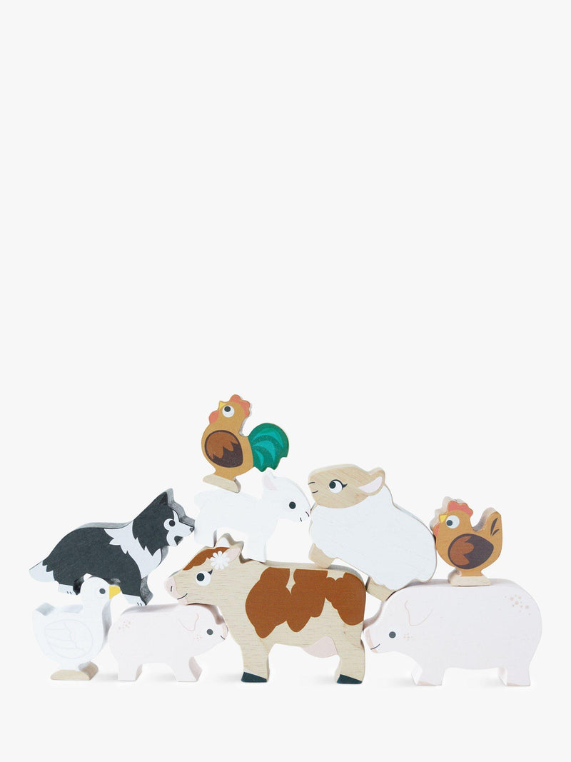 Animal Stacking Toy with FSC-Certified Wood and Child-Safe Colors