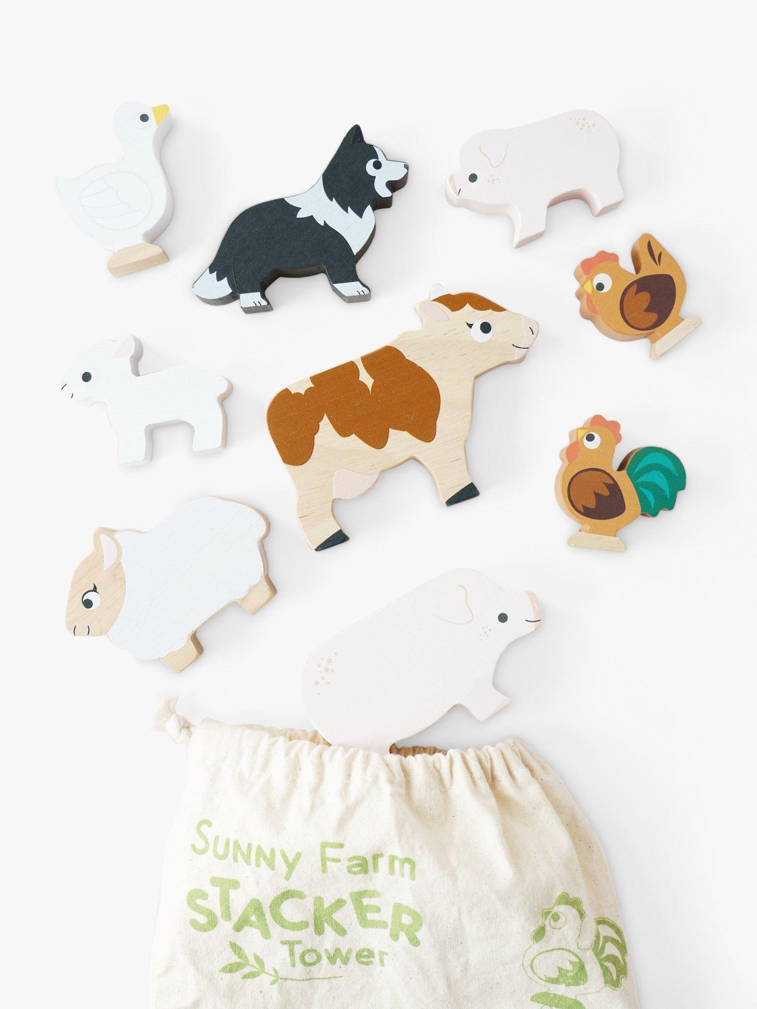 Animal Stacking Toy with FSC-Certified Wood and Child-Safe Colors