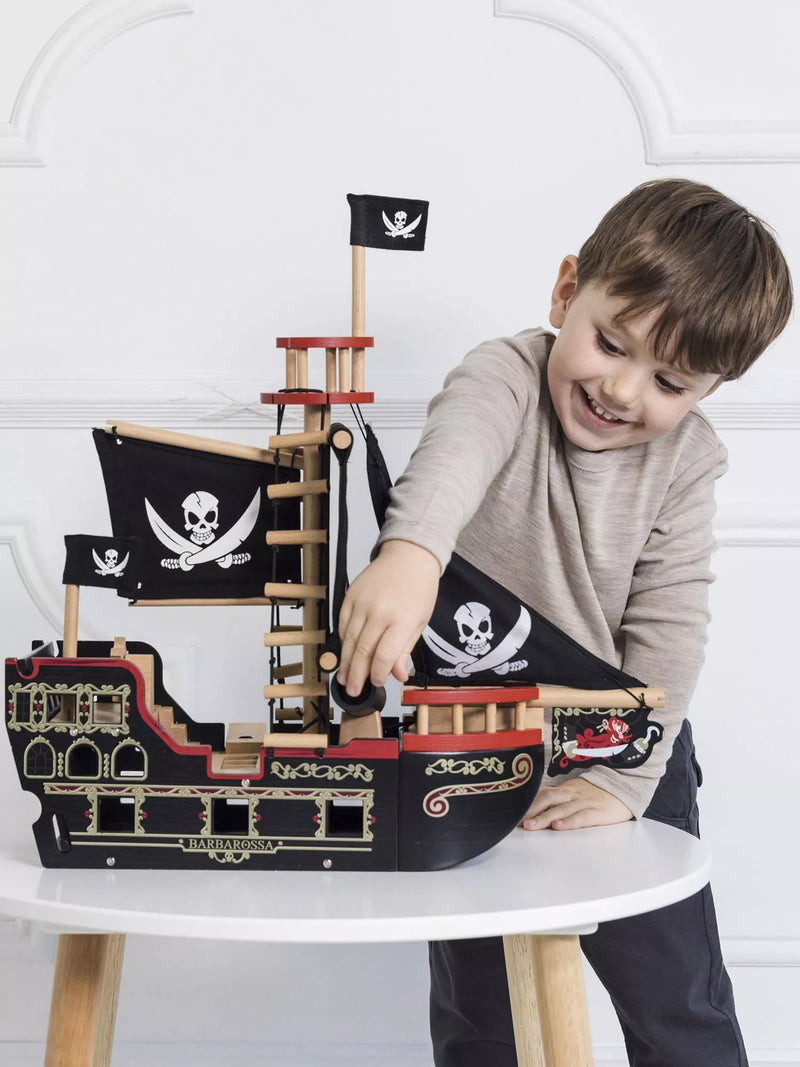Le Toy Van Barbarossa wooden pirate ship toy (British brand)