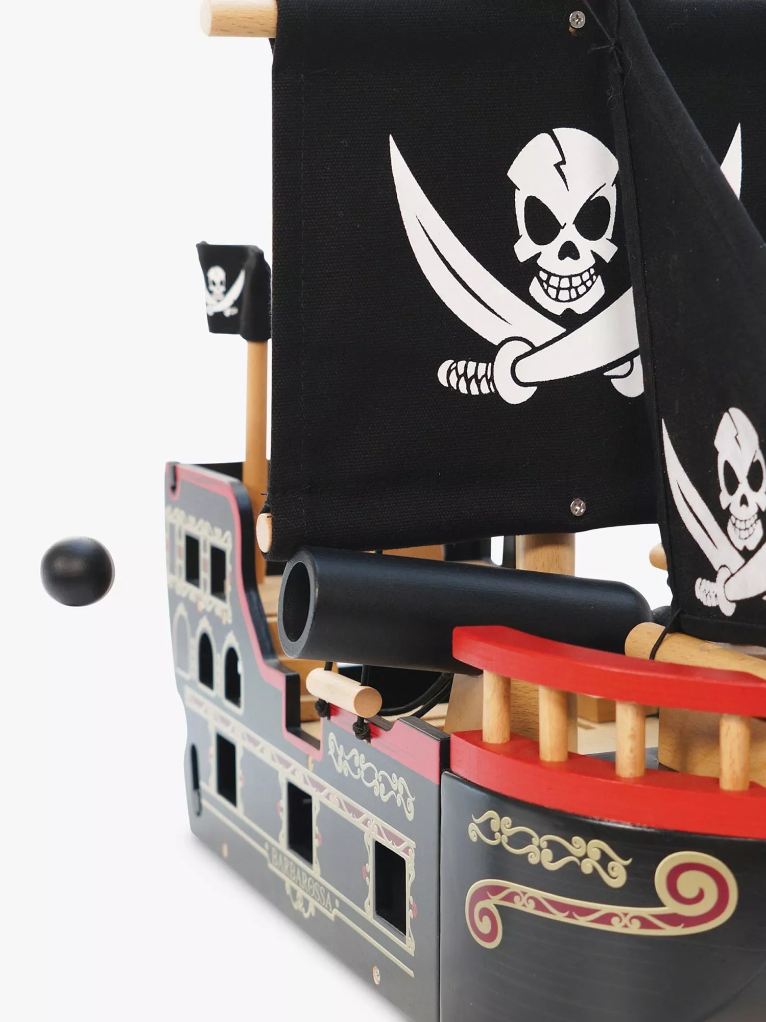 Le Toy Van Barbarossa wooden pirate ship toy (British brand)