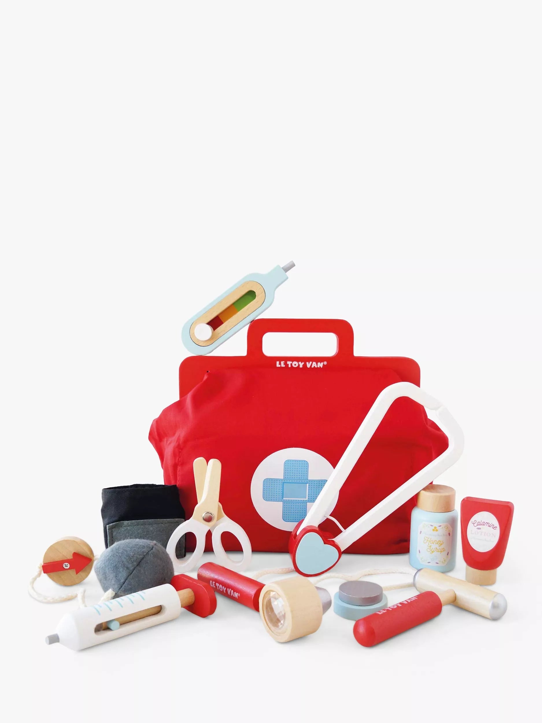 Le Toy Van wooden doctor set with vintage bag and accessories, UK version