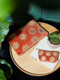 Elizabeth Scarlett Sun Goddess velvet pouch rust, UK version