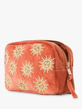 Elizabeth Scarlett Sun Goddess makeup bag in rust (British brand)