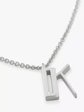 Monica Vinader Initialien-Halskette verstellbar Sterling Silber 41-46cm - Britisches Produkt