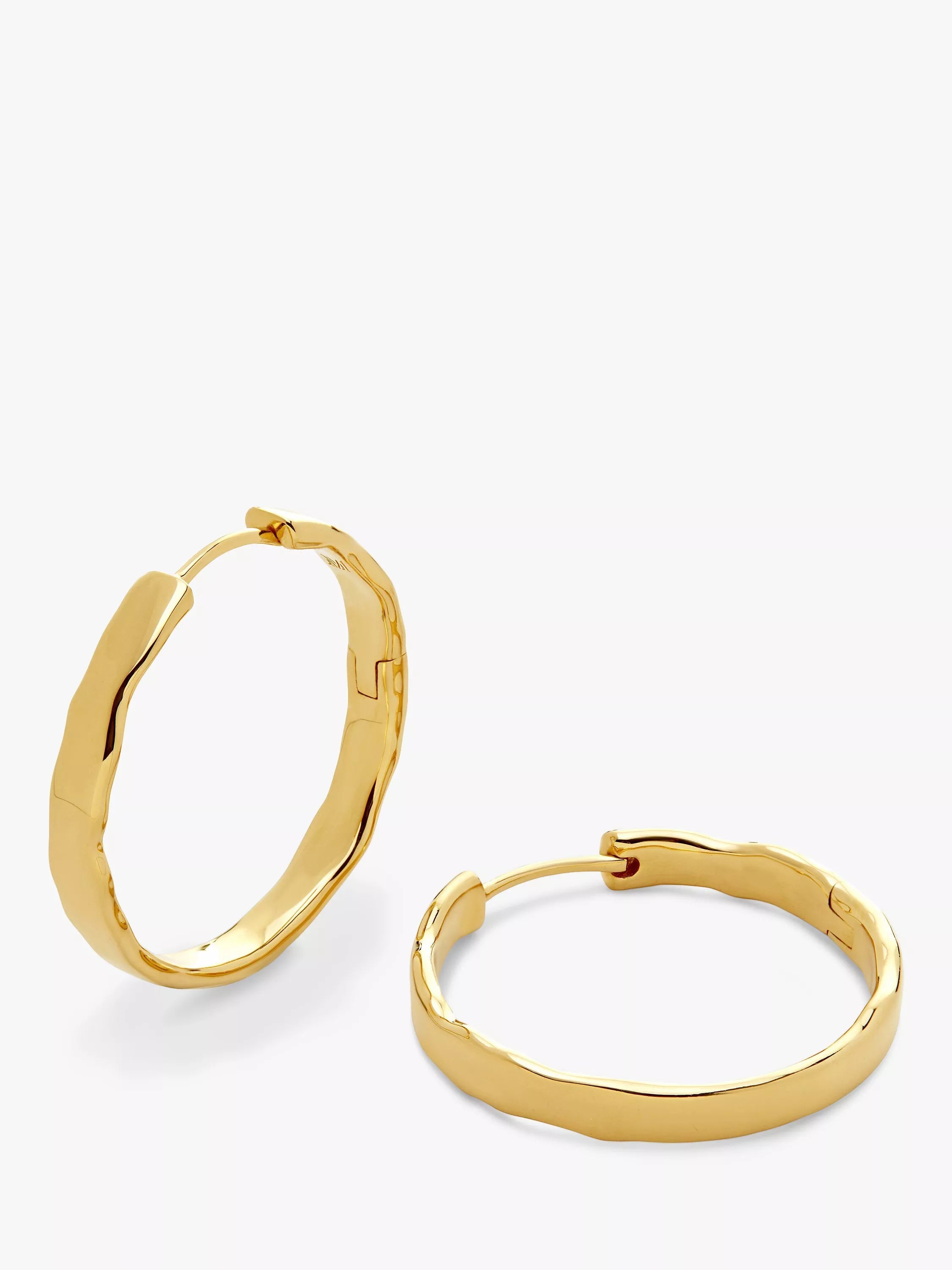 Monica Vinader goldene mittlere Creolen - Britisches Produkt