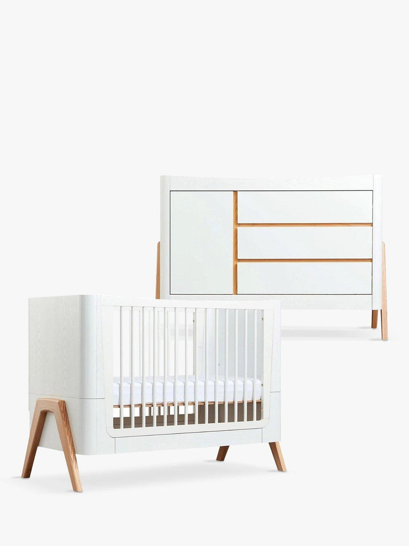Gaia Baby Hera Cot Bed and Dresser Bundle Nursery Set, UK version