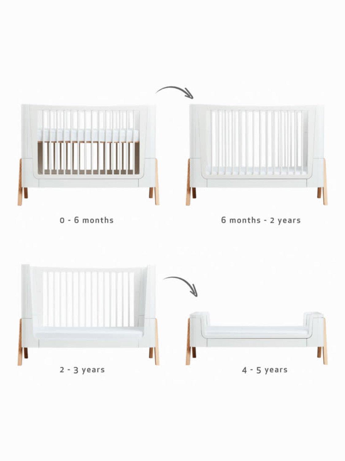 Gaia Baby cot bed dresser wardrobe bundle 3-piece, UK version