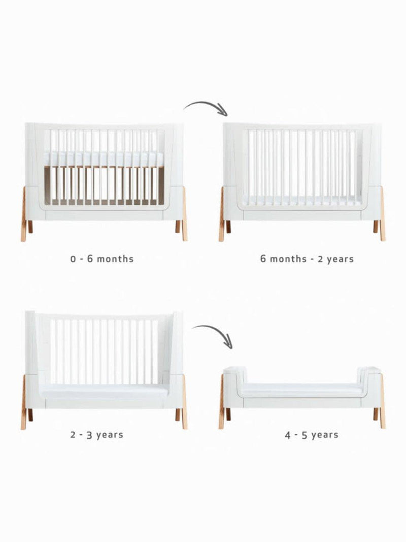 Gaia Baby cot bed dresser wardrobe bundle 3-piece, UK version