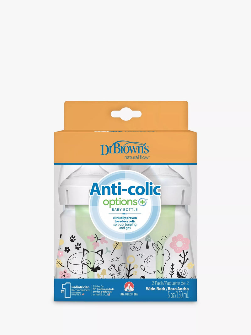 Dr Brown's Anti-Colic baby bottle pack 2 150ml - British product
