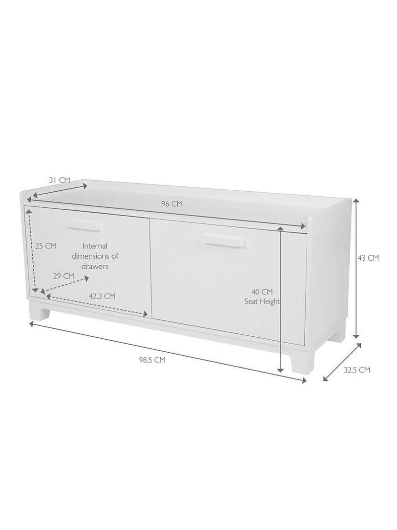 Great Little Trading Co Blake hallway storage bench with cushion - British product