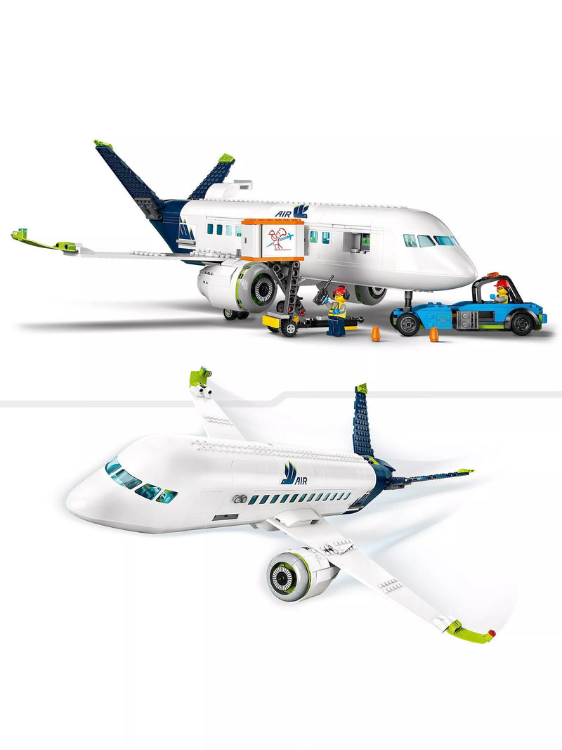 LEGO City passenger airplane building set with 913 pieces, UK version