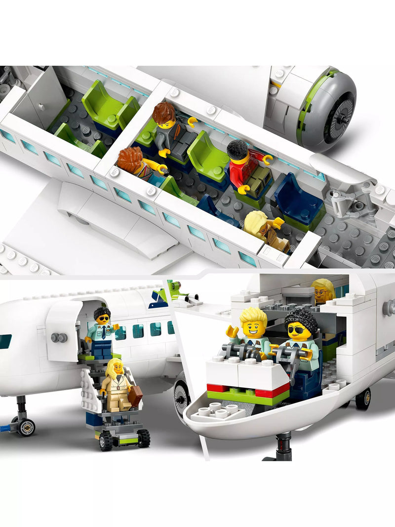 LEGO City passenger airplane building set with 913 pieces, UK version