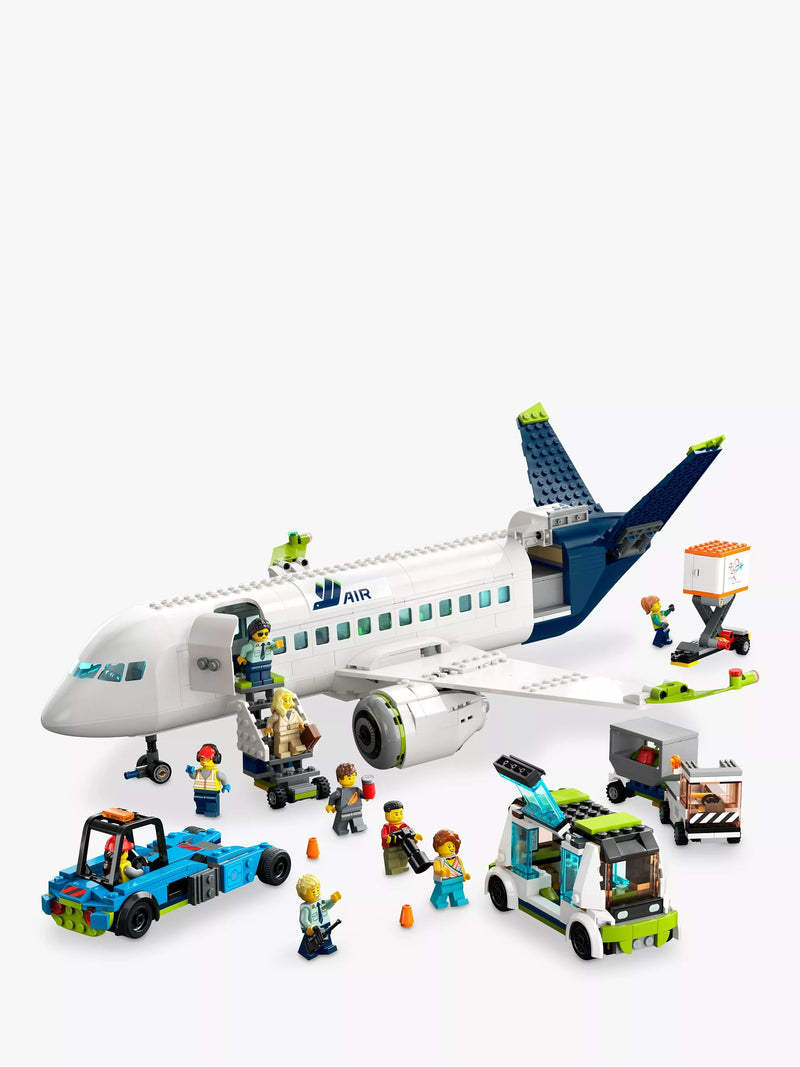 LEGO City passenger airplane building set with 913 pieces, UK version