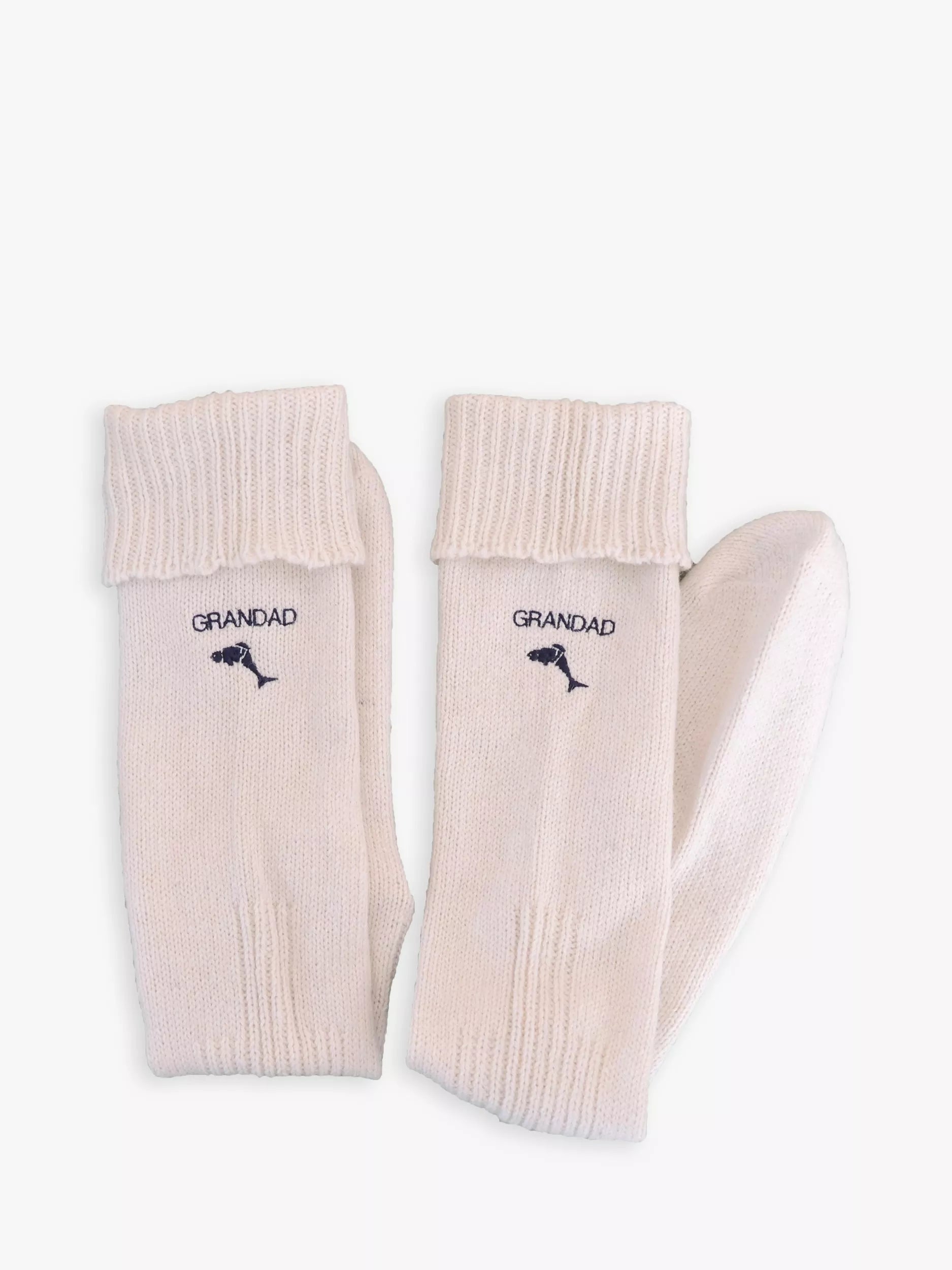 Solesmith personalised wool fishing socks cream (British brand)
