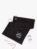 Solesmith personalised black golf towel (British brand)