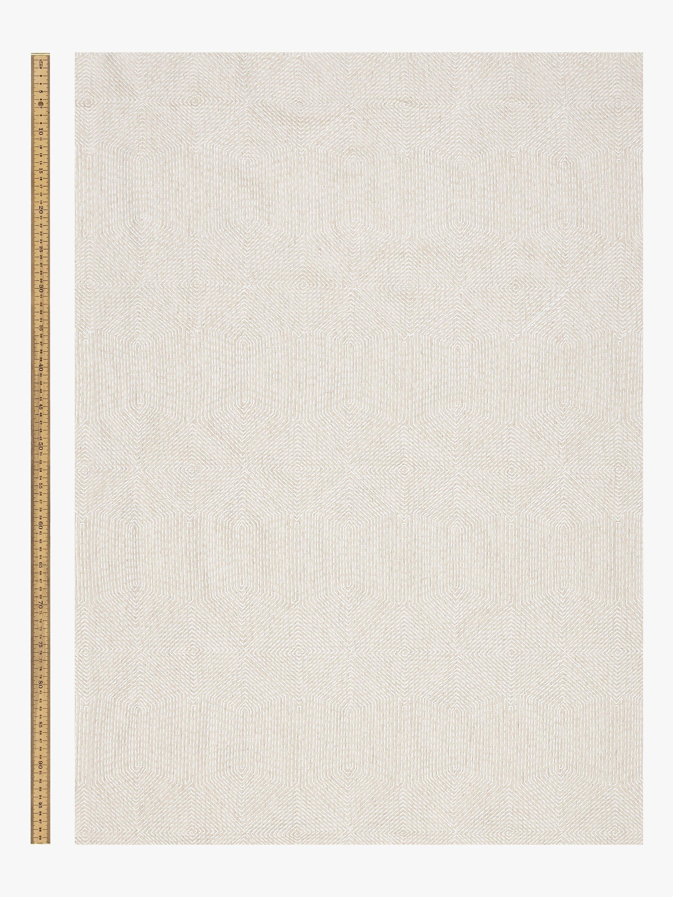 John Lewis Flax Embroidery furnishing fabric 140cm (British brand)