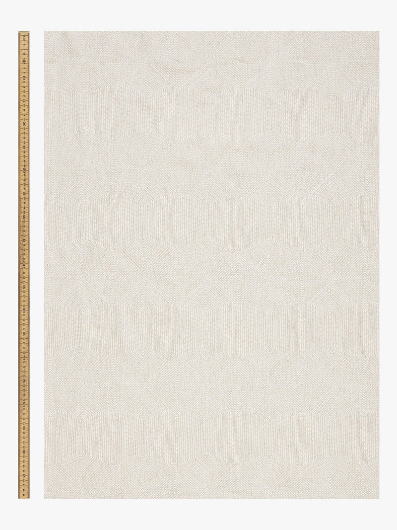 John Lewis Flax Embroidery furnishing fabric 140cm (British brand)