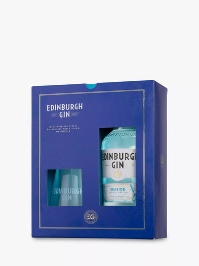 John Lewis Edinburgh Gin Seaside Gin & 2x Verres Coffret Cadeau, 70cl